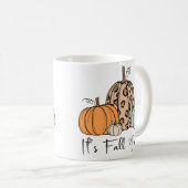 トレンディな秋のかぼちゃ | “It’s Fall Y’all” 引用 コーヒーマグカップ (正面右)