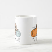 トレンディな秋のかぼちゃ | “It’s Fall Y’all” 引用 コーヒーマグカップ (中央)