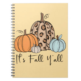 トレンディな秋のかぼちゃ | “It’s Fall Y’all” 引用 ノートブック