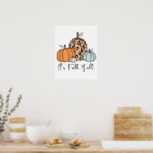 トレンディな秋のかぼちゃ | “It’s Fall Y’all” 引用 ポスター (キッチン)