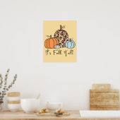 トレンディな秋のかぼちゃ | “It’s Fall Y’all” 引用 ポスター (キッチン)