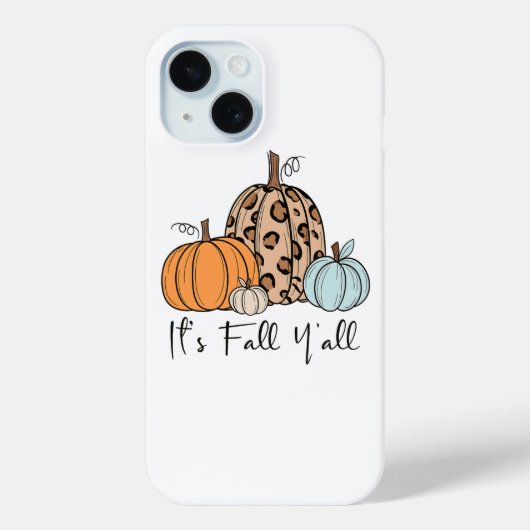 トレンディな秋のかぼちゃ | “It’s Fall Y’all” 引用 Case-Mate iPhoneケース (裏面)