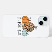 トレンディな秋のかぼちゃ | “It’s Fall Y’all” 引用 Case-Mate iPhoneケース (裏面 (横))