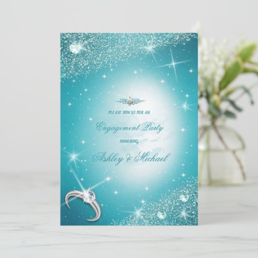 トレンディな輝きの星たち 青いターコイズの雲の空 招待状 (スタンド正面)