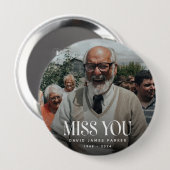 トレンディな追悼フォトピン 缶バッジ (正面&裏面)