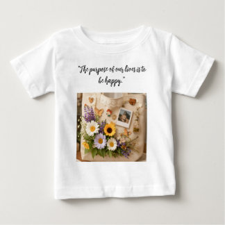 トレンディな韓国風のゆったりとしたフィット感が快適なシャツ ベビーTシャツ