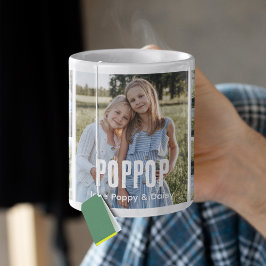 トレンディな5枚の写真コラージュ ポップポップ コーヒーマグカップ