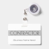 トレンディな「コントラクター」バッジ バッジ (伸縮クリップ付き付き表面)