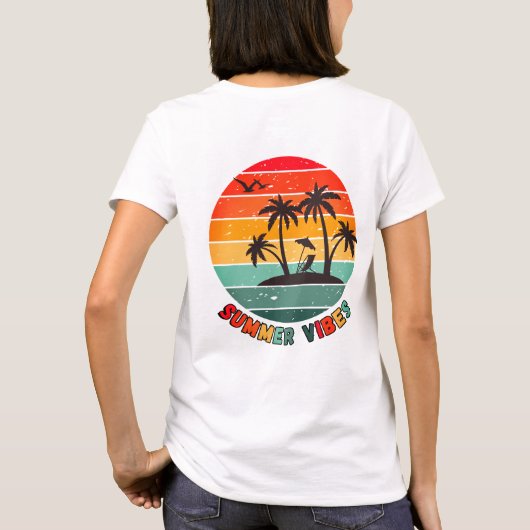 トレンディな"夏のビブラ"Tシャツ Tシャツ (裏面)
