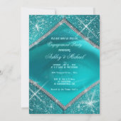 トレンディなEyEのターコイズグリーン 洗練された高級感 招待状 (裏面)