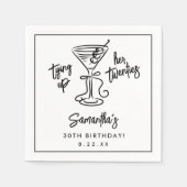 トレンディに二十代を締めくくる30歳の誕生日 スタンダードカクテルナプキン (正面)