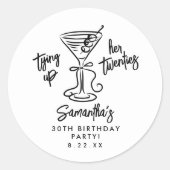 トレンディに二十代を締めくくる30歳の誕生日 ラウンドシール (正面)