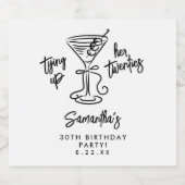 トレンディに二十代を締めくくる30歳の誕生日 リキュールボトルラベル (シングルラベル)