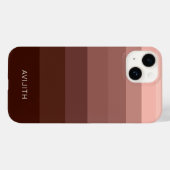 トレンディカラーブロック ブラウンのカスタマイズ可能なサイン Case-Mate iPhoneケース (裏面 (横))