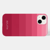 トレンディカラーブロック マゼンタピンク カスタマイズ可能サイン Case-Mate iPhoneケース (裏面 (横))