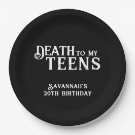 トレンディゴシックな20歳の誕生日おめでとう ペーパープレート