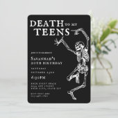 トレンディゴシックな20歳の誕生日おめでとう「Death To My Teens」 招待状 (スタンド正面)