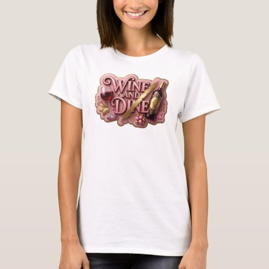 トレンディゴールド WINE+AND+DINE Tシャツ (正面)