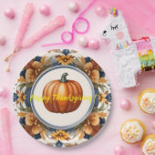 トレンディサンクスギビングパンプキンオータムコレクション ペーパープレート (パーティー)