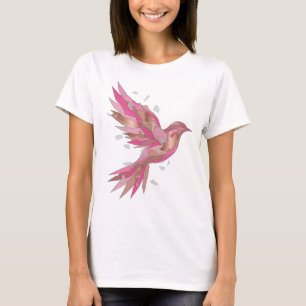 トレンディシルバー抽象芸術アートプリント Tシャツ