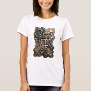 トレンディシルバー LET IT BE アーティスティックモチーフ Tシャツ