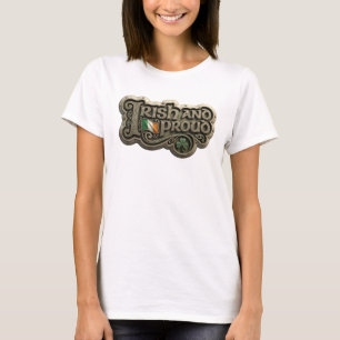 トレンディシルバーIRISH+AND+PROUDステートメントTシャツ Tシャツ