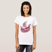 トレンディシルバーSWAROVSKI CRYSTAL SAILBOAT Tシャツ (正面フル)