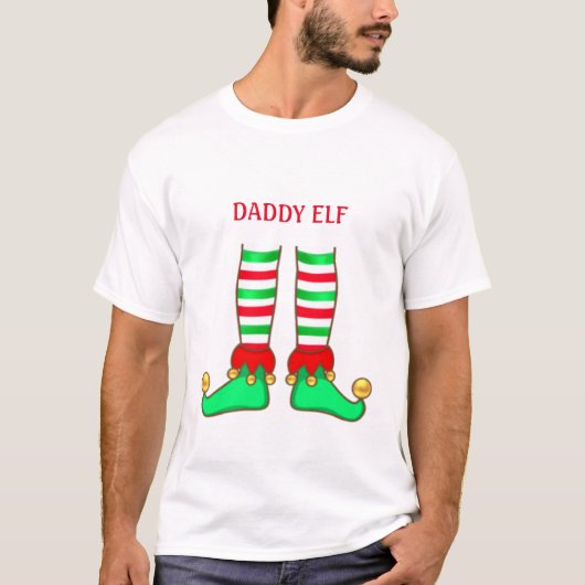 トレンディダッドエルフクリスマス Tシャツ (正面)