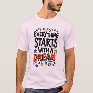 トレンディドリーマーTシャツタイポグラフィ Tシャツ