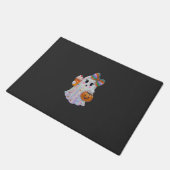 トレンディハロウィンラインストーン幽霊 ドアマット (アングル)