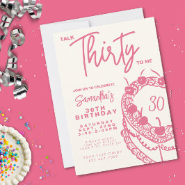 トレンディピンクトークサーティトゥーミー 30歳の誕生日 招待状