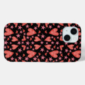トレンディピンクハートとスター バレンタイン Case-Mate iPhoneケース (裏面 (横))