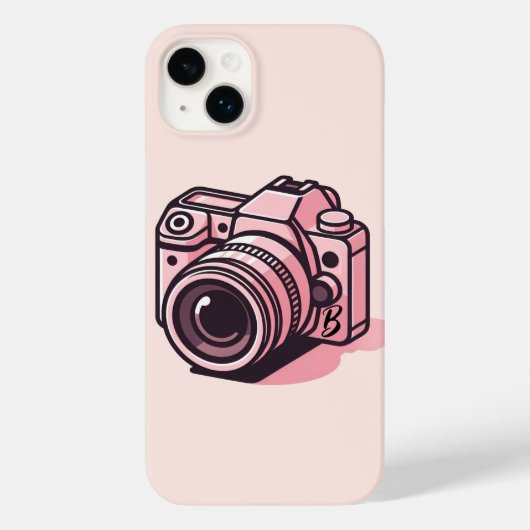 トレンディピンク一眼レフカメラ 撮影 パーソナライズデザイン Case-Mate iPhoneケース (裏面)