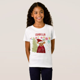 トレンディマッチング かわいい 赤鼻のトナカイ クリスマス Tシャツ