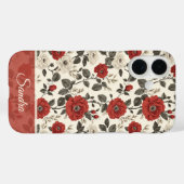 トレンディママギフト ローズ フローラル カスタム Case-Mate iPhoneケース (裏面 (横))