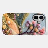 トレンディモダン フェルトフラワーの名入れ Case-Mate iPhoneケース (裏面 (横))