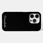トレンディモノグラム モダンブラックスクリプト名 Case-Mate iPhoneケース (裏面 (横))