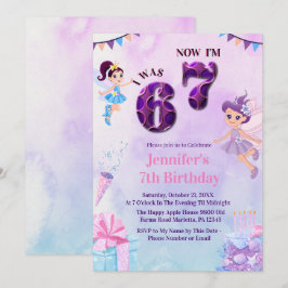 トレンディング6→7 メモボールエリーナの妖精の誕生日 招待状