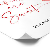 トレンディーいちごベビーは甘い赤ちゃんシャワー ポスター (角)