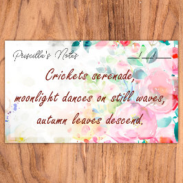 トレンディーうれしそうな水の色の花10" x 6" ポストイット