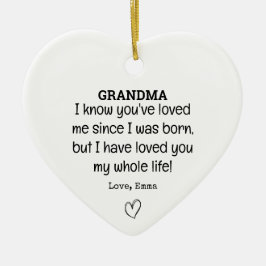 トレンディーおばあちゃん誕生日思い出に残る セラミックオーナメント
