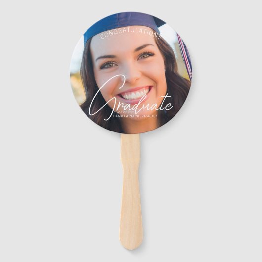 トレンディーおめでとうございます大学院写真卒業 ハンドファン (正面)