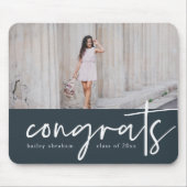 トレンディーおめでとう卒業写真マウスパッド マウスパッド (正面)