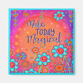 トレンディーおもしろいは今日の魔法のインスピリシティフローラ マグネット (正面)