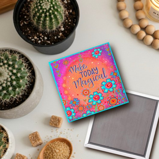 トレンディーおもしろいは今日の魔法のインスピリシティフローラ マグネット