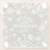 トレンディーおもしろいフローラオーバーシンクthis引用文 ガラスコースター (裏面)