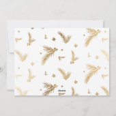 トレンディーおもしろいメリー&ブライト金ゴールドクリスマスフォト シーズンカード (裏面)