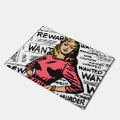 トレンディーおもしろいユーモア危険女性新聞 ドアマット (アングル)