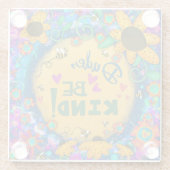 トレンディーおもしろい優ユニークしさフローラドゥードベ親切 ガラスコースター (裏面)