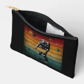 トレンディーおもしろい宇宙飛行士ヴィンテージ宇宙惑星 アクセサリーポーチ (見開き)